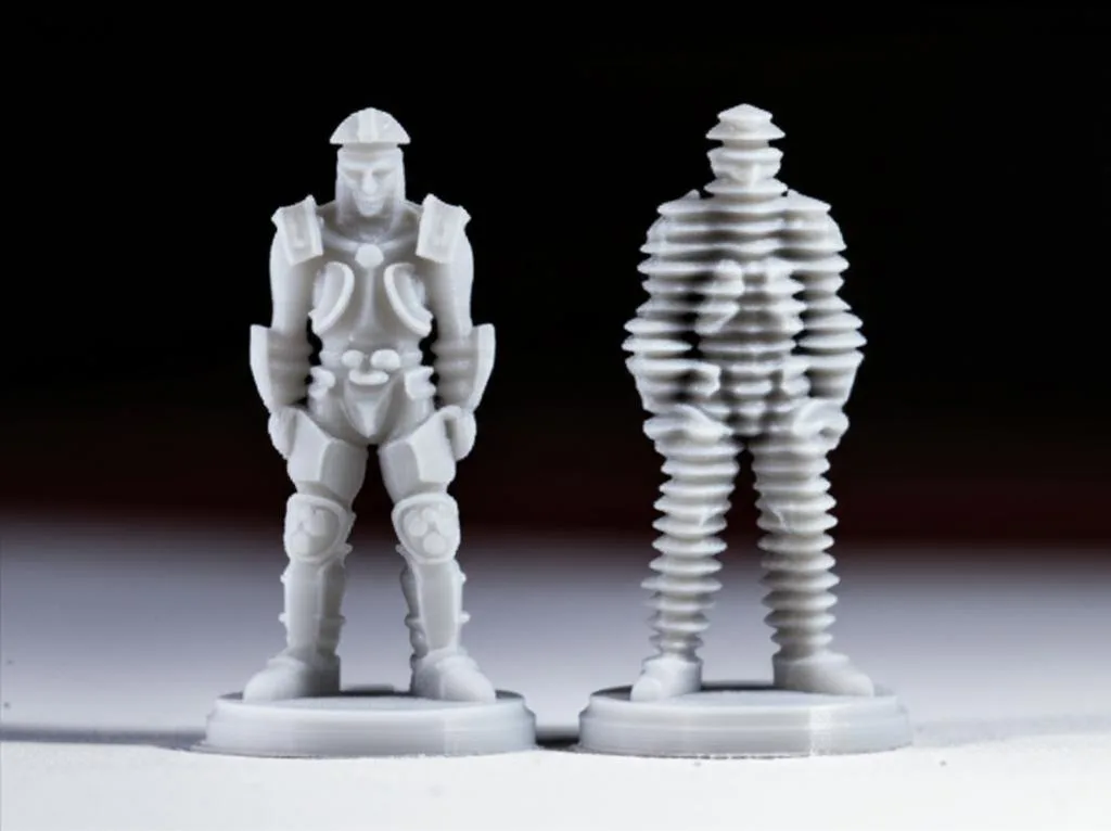 Impact of layer height on ultra-fine miniatures