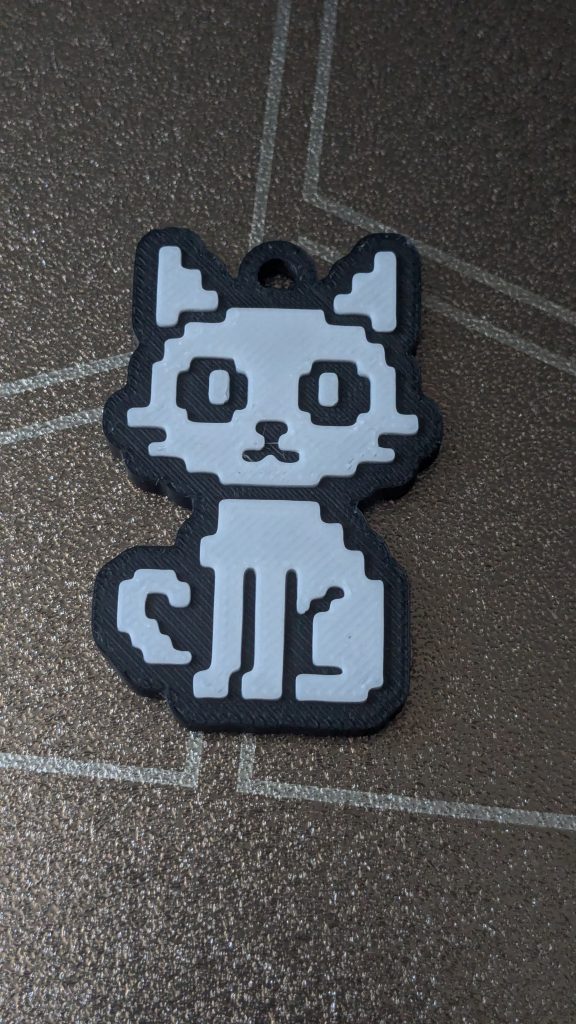 Pixel Cat Keychain – Retro-Inspired Design 3