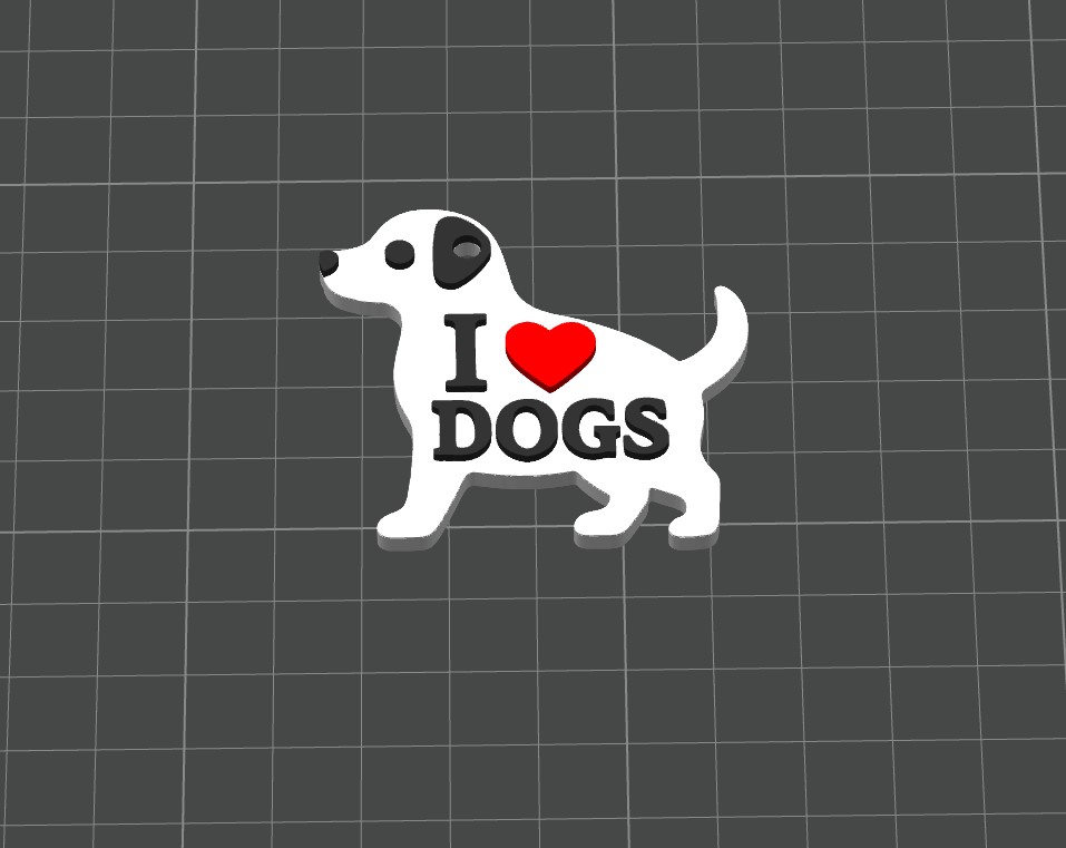 Keychain I Love Dogs 3