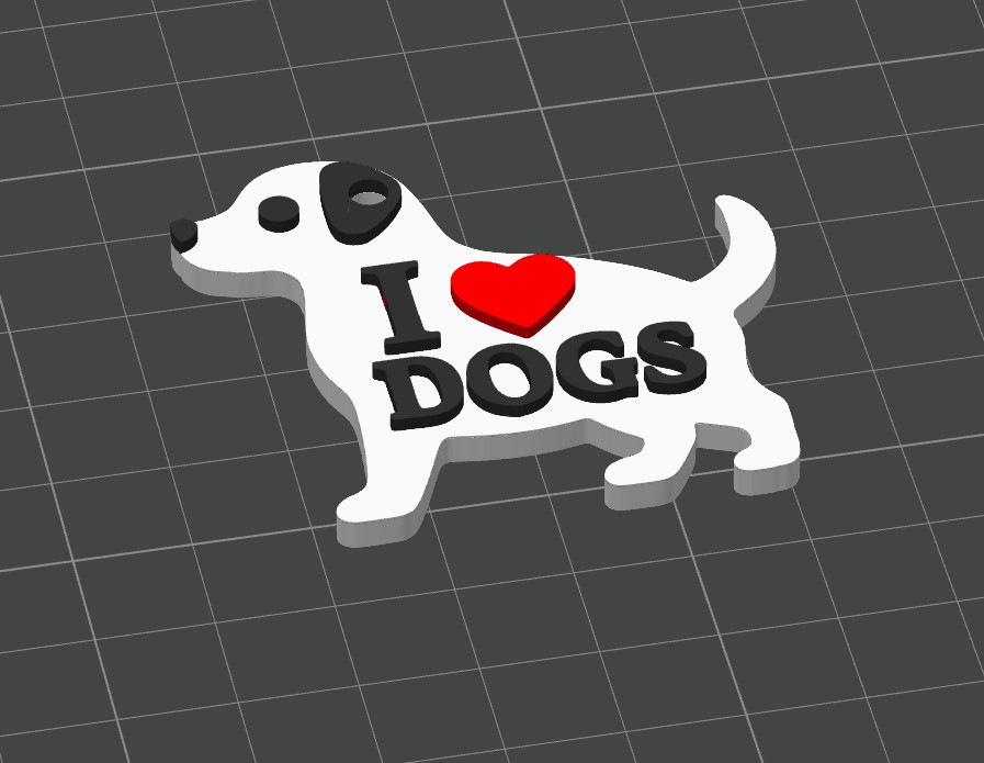 Keychain I Love Dogs 2