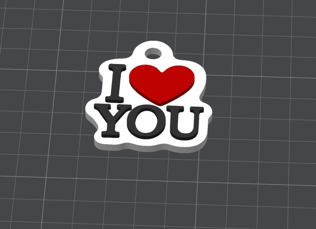 Keychain - I Love You 3