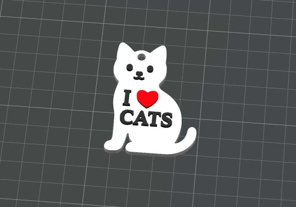 Keychain I Love Cats 2