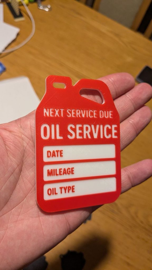 Oil Service Tag–Reminder for Your Next Oil Change 2