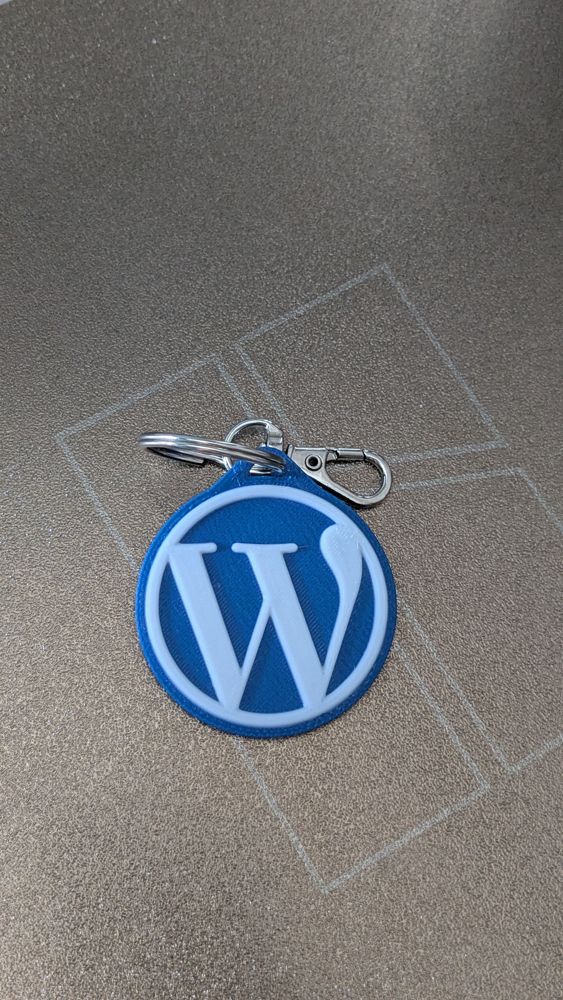 WordPress Logo Keychain 2