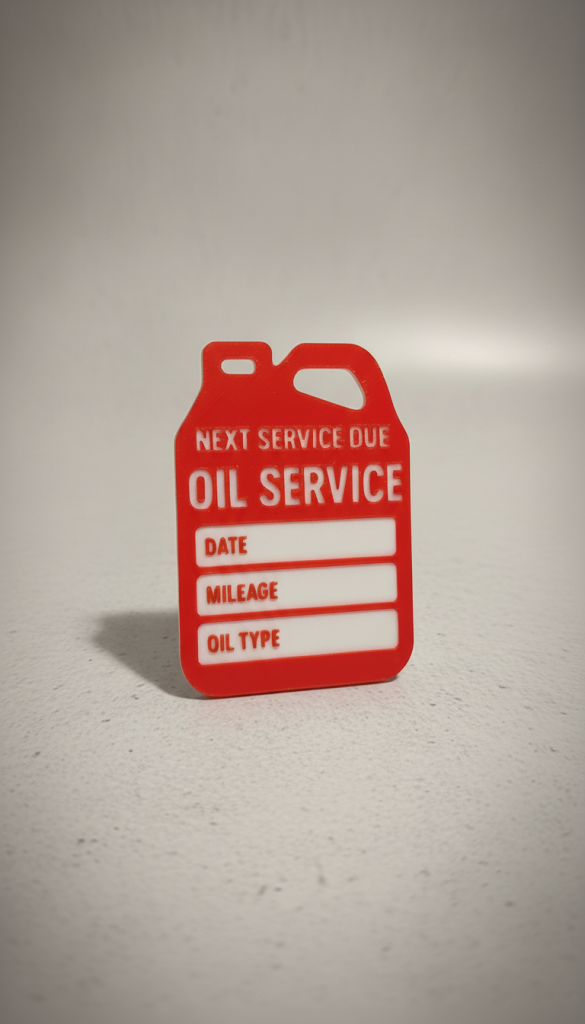Oil Service Tag–Reminder for Your Next Oil Change 4