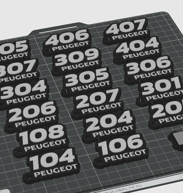 Peugeot 3D Keychain Collection 3