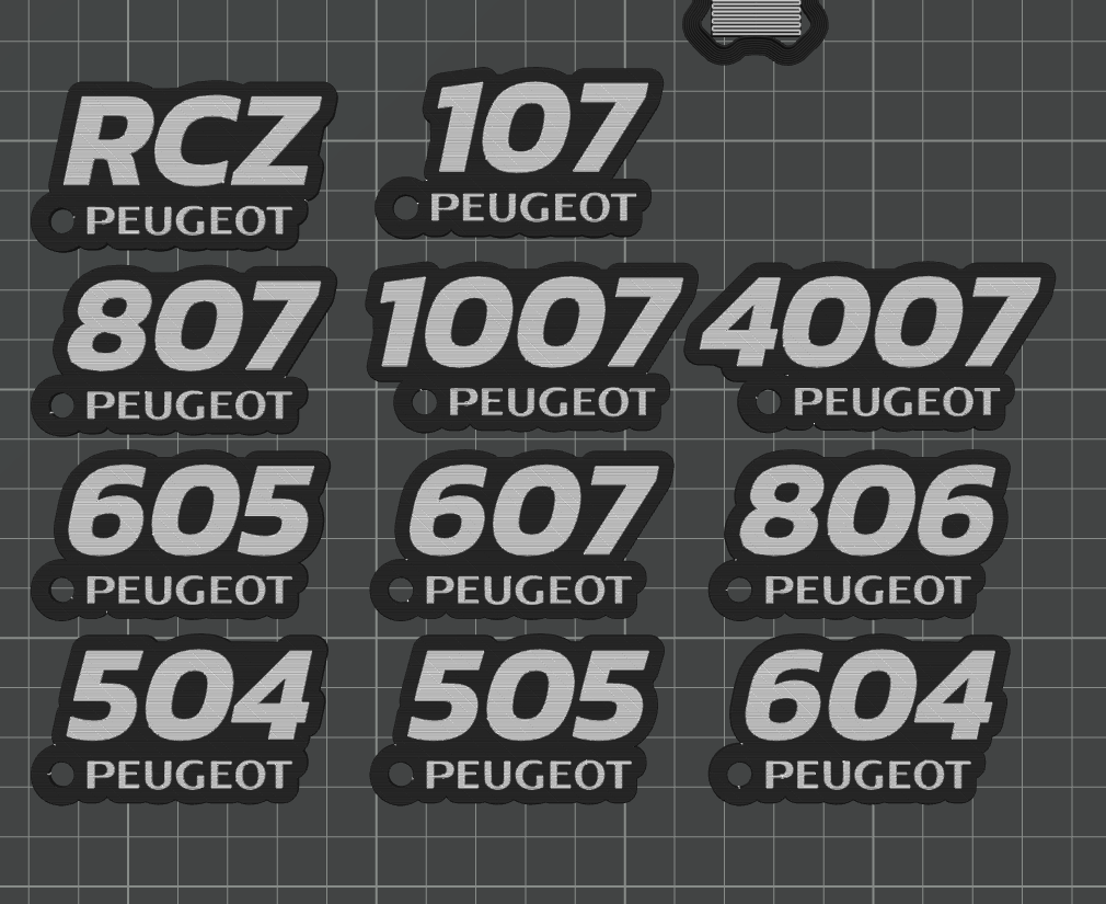 Peugeot 3D Keychain Collection 2