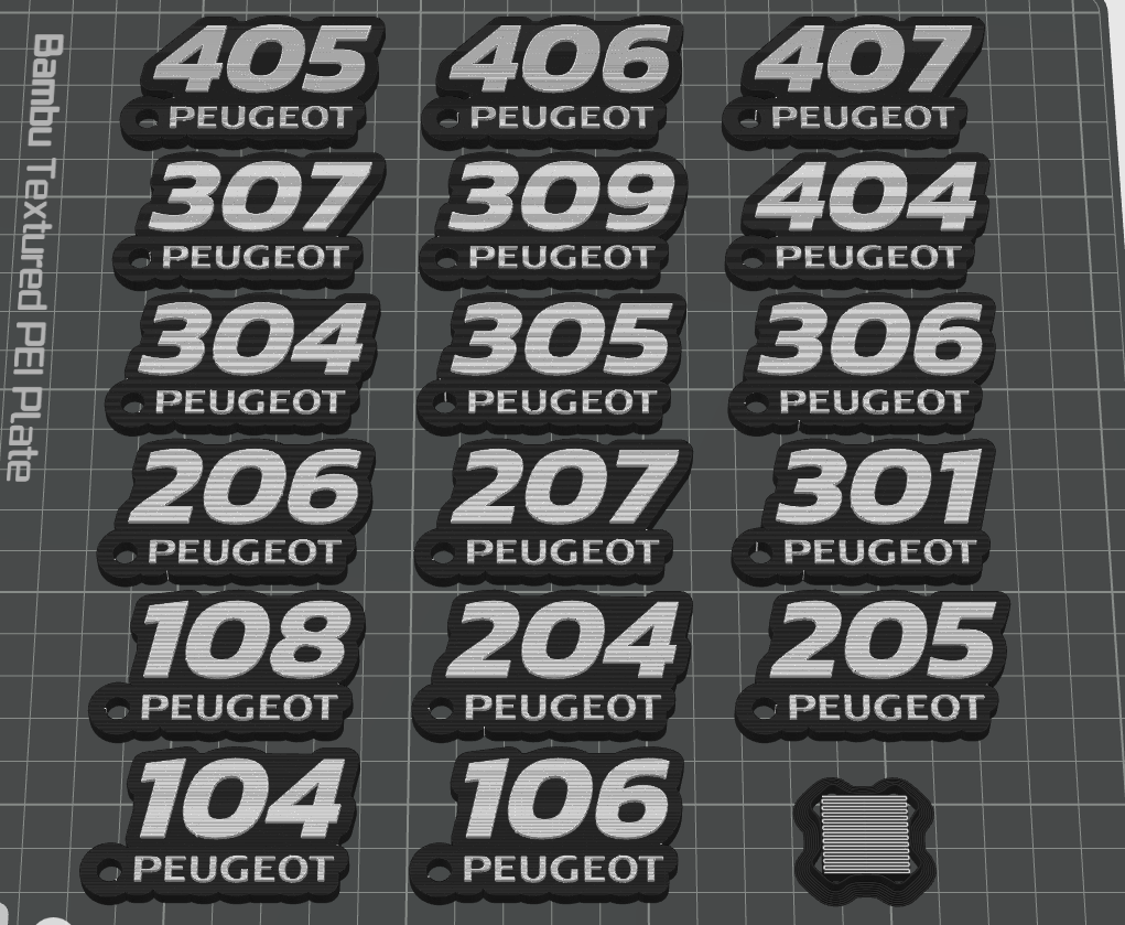 Peugeot 3D Keychain Collection 5