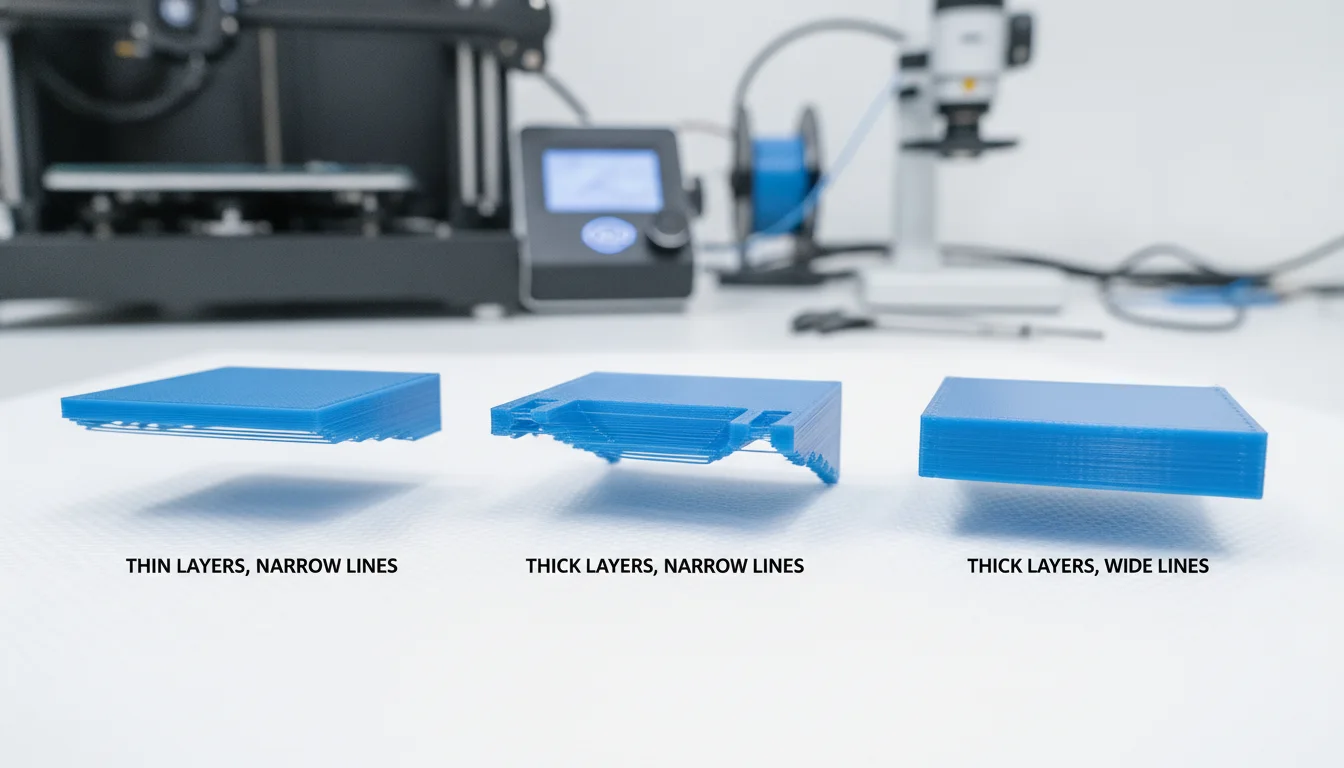 Beyond basics: how layer height and line width impact overhang performance in 3D printing