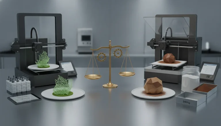 Comparing approaches to intricate 3D printed edible art: Technologies and cost considerations