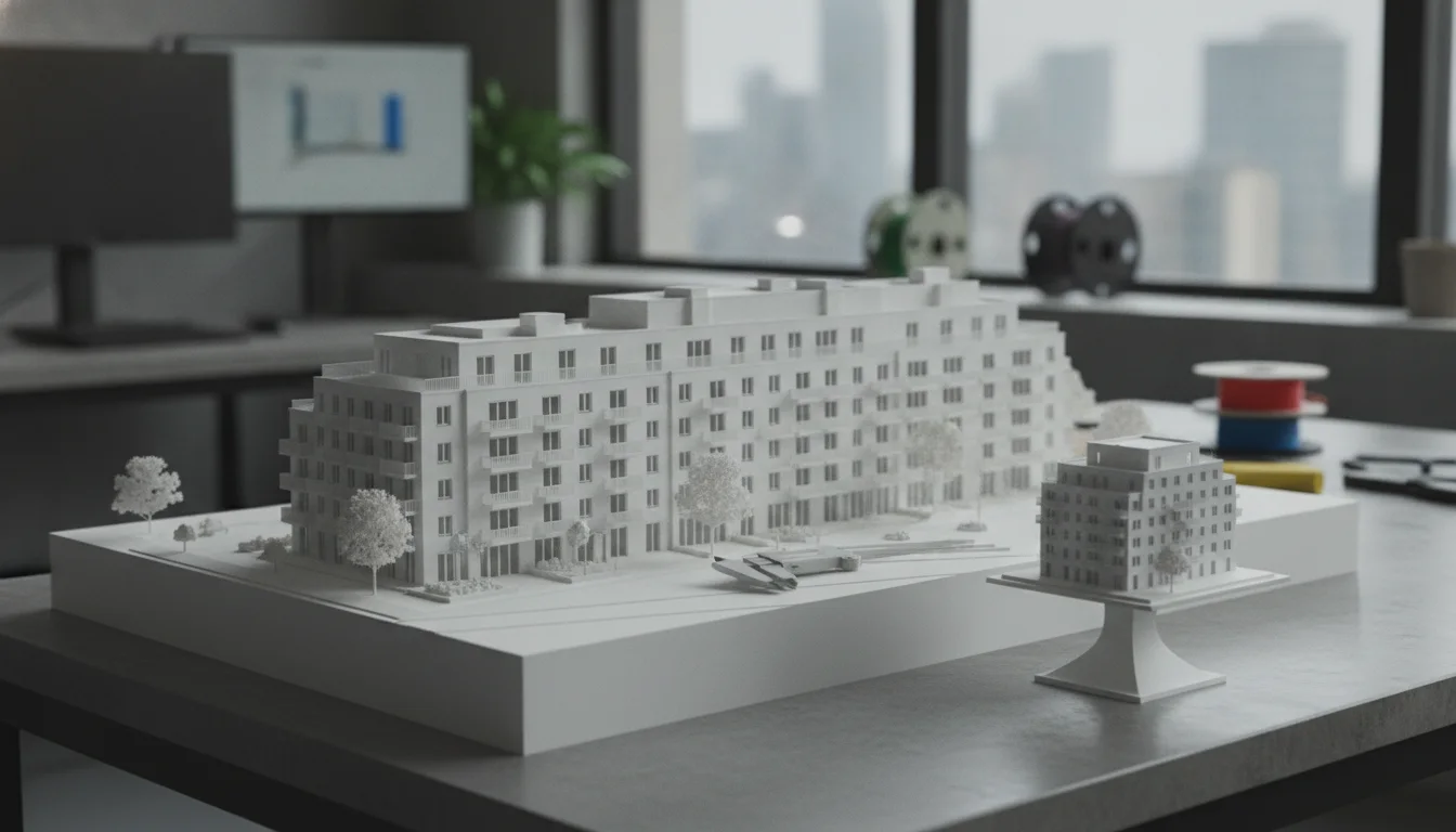 Core considerations for 3D printed architectural models: scale and detail