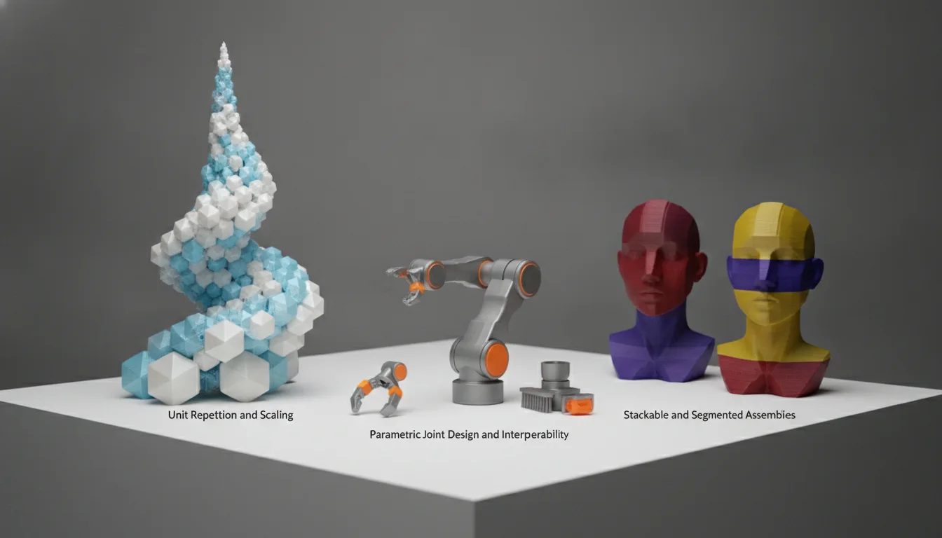 Core modular design strategies for 3D printed art