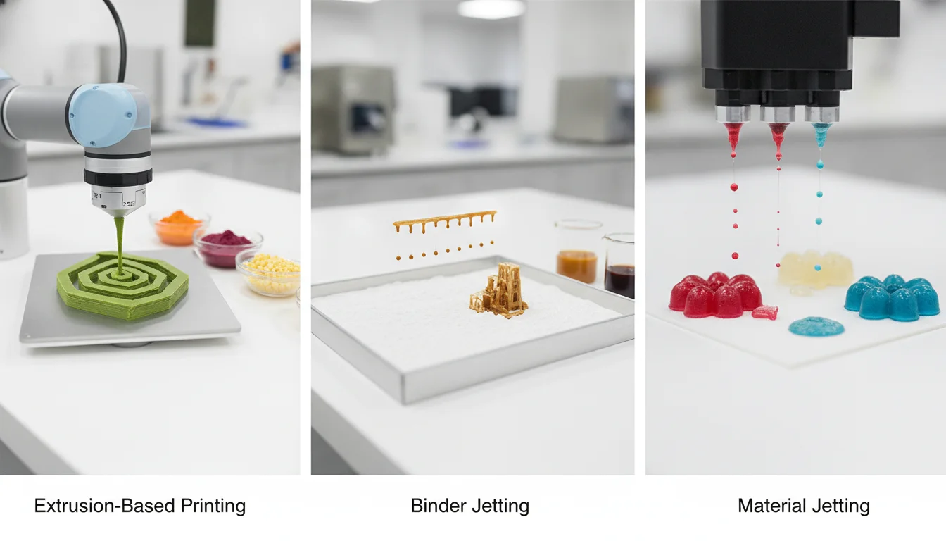 Core technologies for 3D food design: A comparative overview