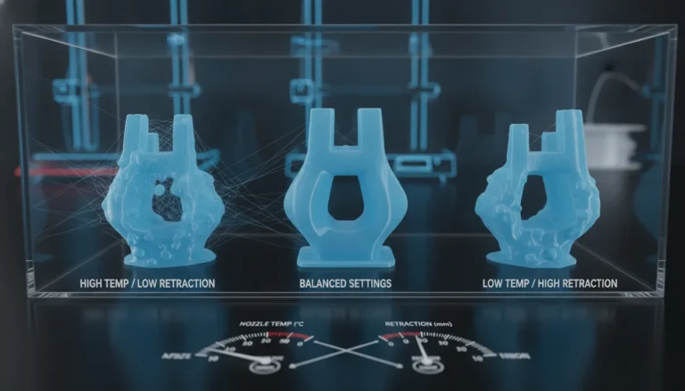 Eliminating stringing and blobs: How nozzle temperature and retraction intertwine in 3D printing