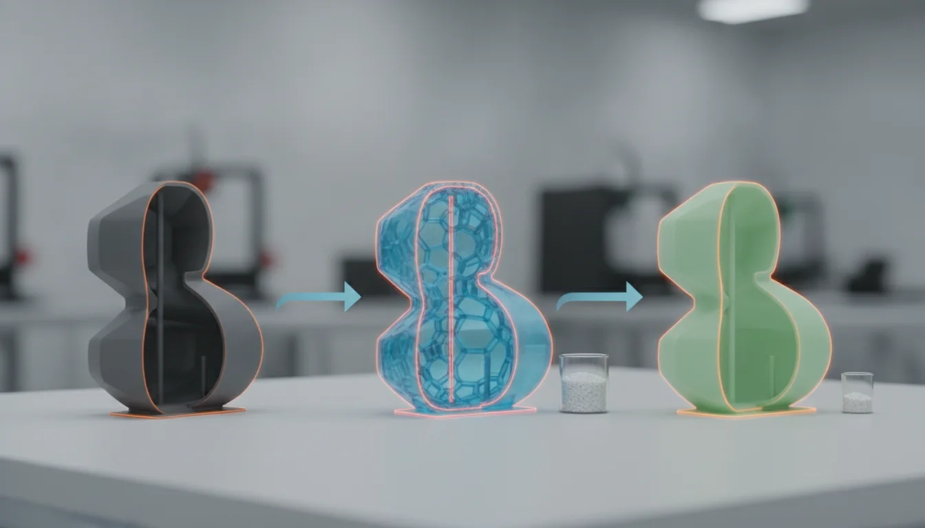 Hollowing 3D models: optimizing for material efficiency and print speed