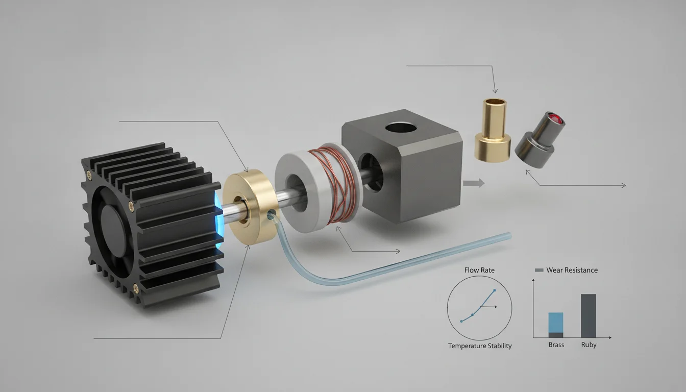 Key hotend components influencing performance