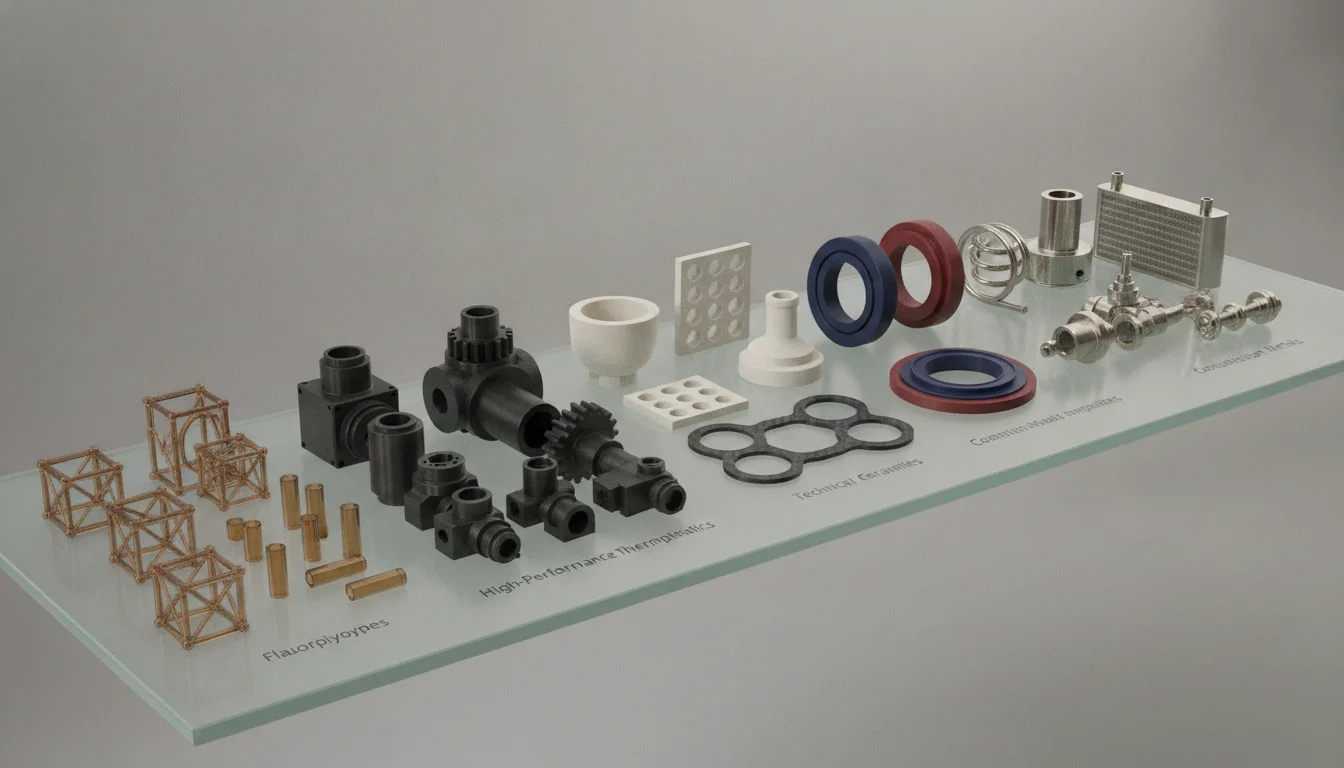 Key material categories for chemical resistant 3D printing