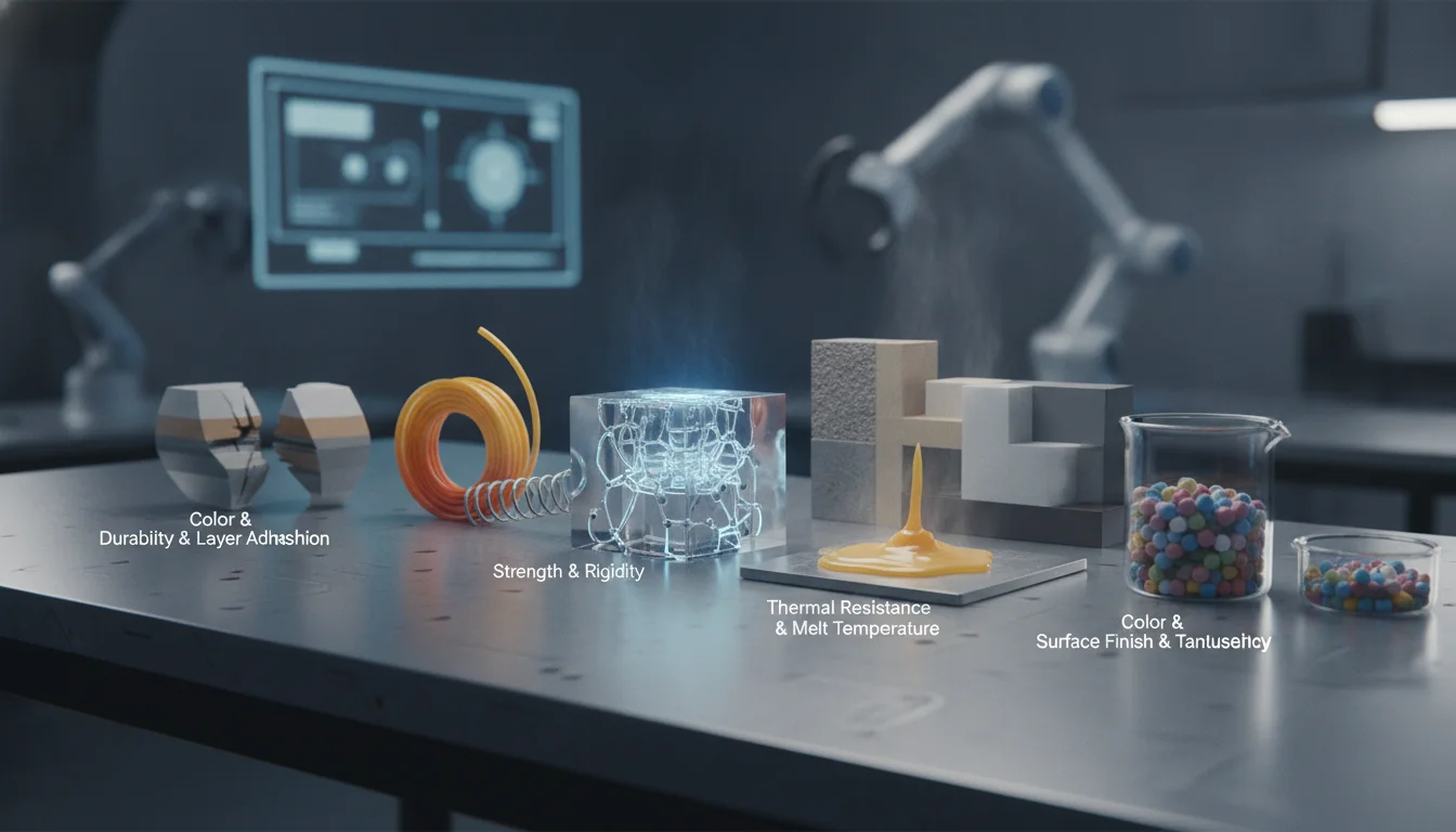 Key material properties to consider