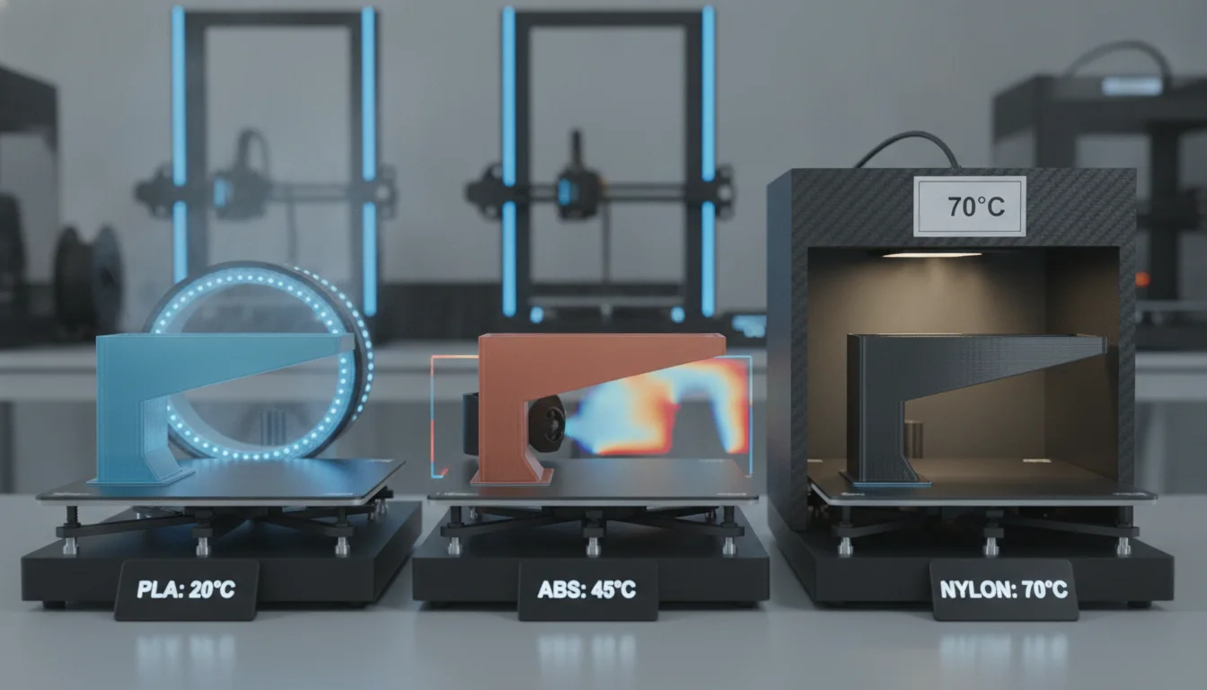 Material-specific cooling requirements