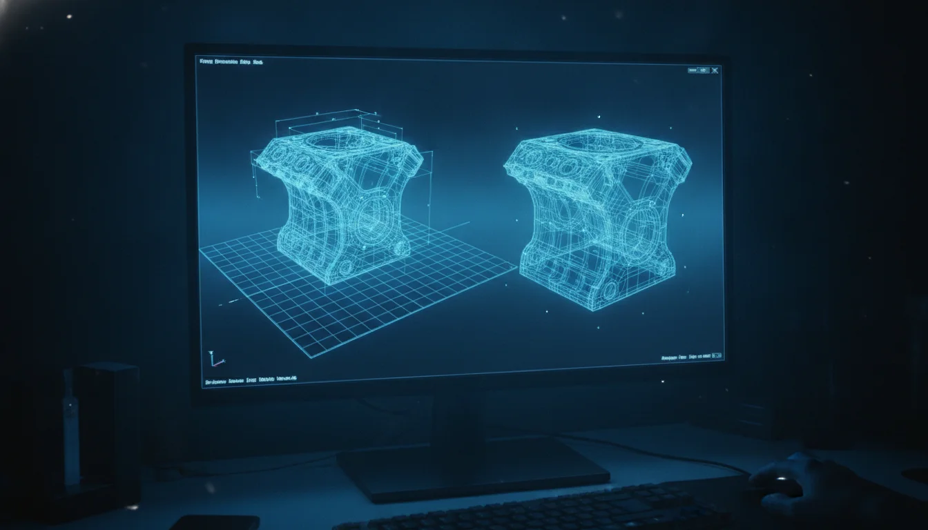 Reading a flat sketch in three dimensions
